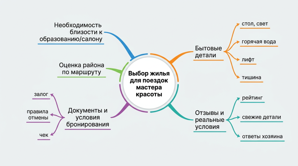 Выбор жилья для поездок мастера красоты